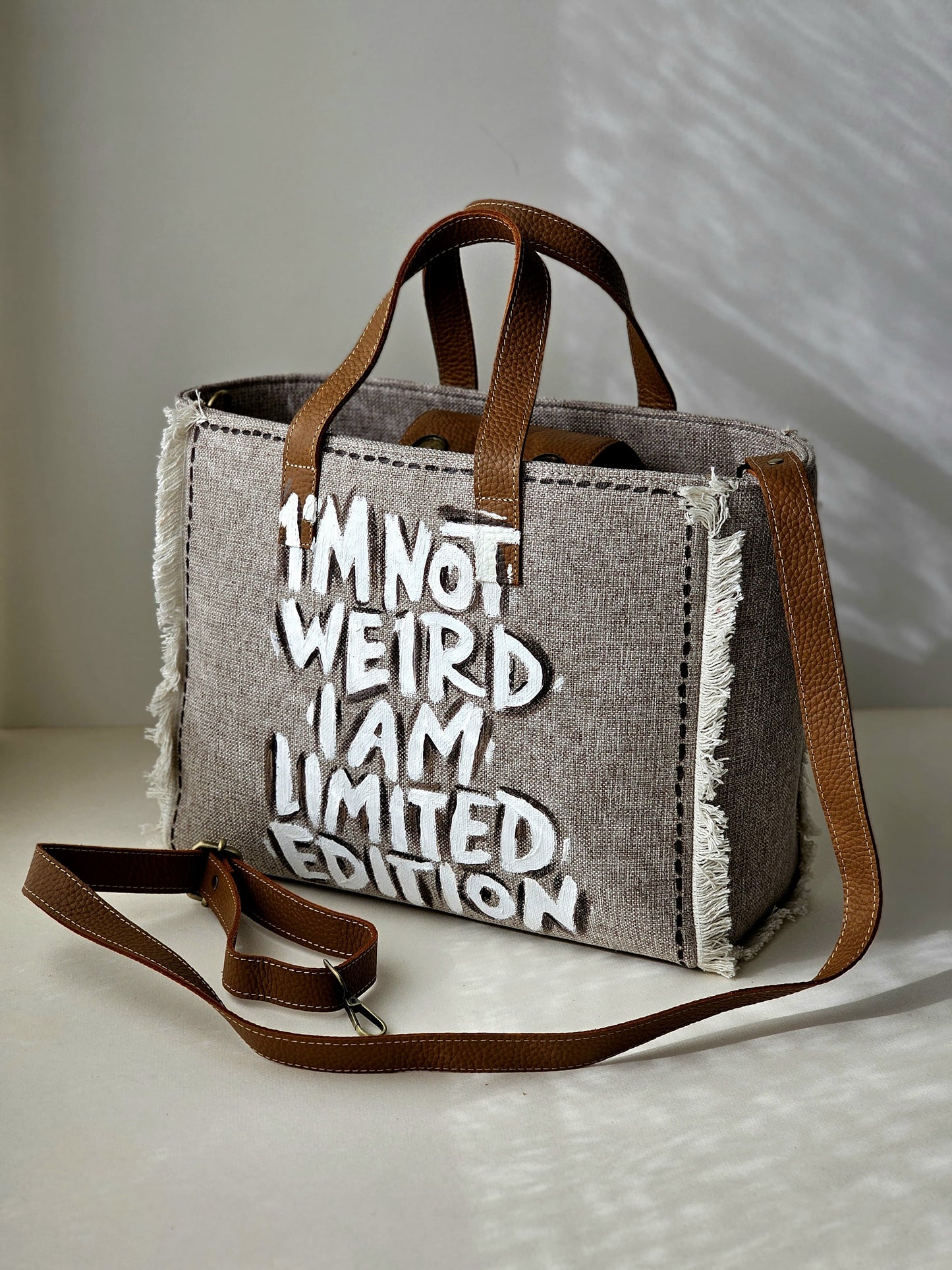 Beige Tote Bag X I’m not weird