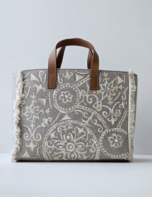 Beige Tote Bag Off White