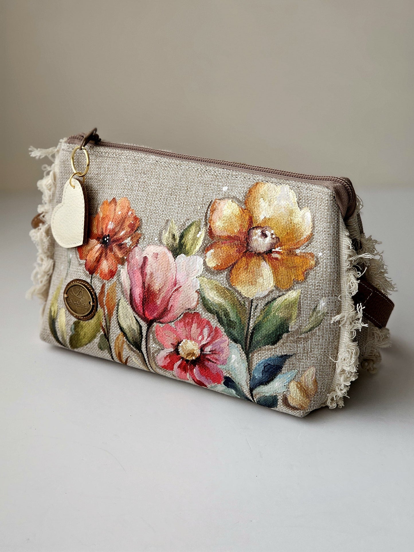 Cross Bag Flowers Design