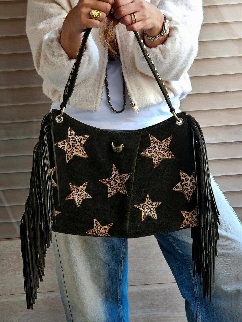Shoulder Bag Side Fringes