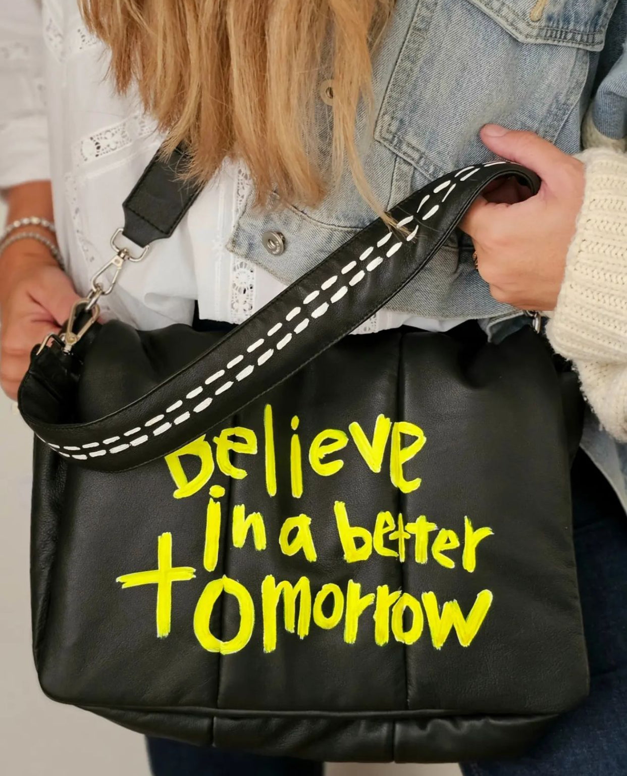 Bold leather Black X Yellow
