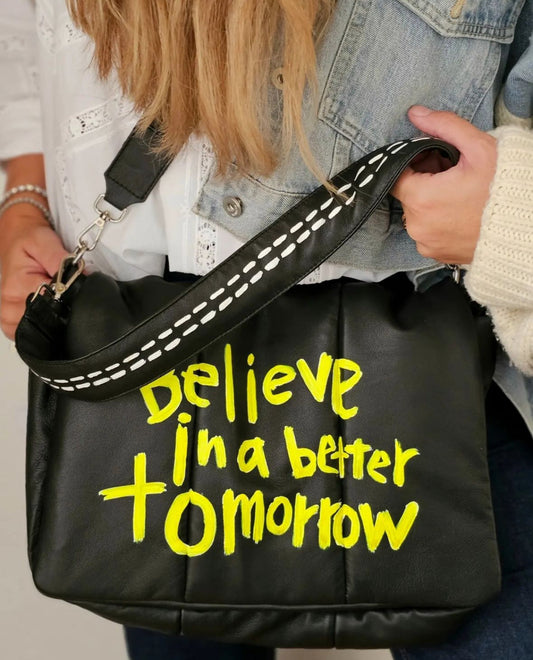 Bold leather Black X Yellow