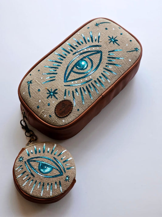 Pencil Case X Coin Purse Eye Design