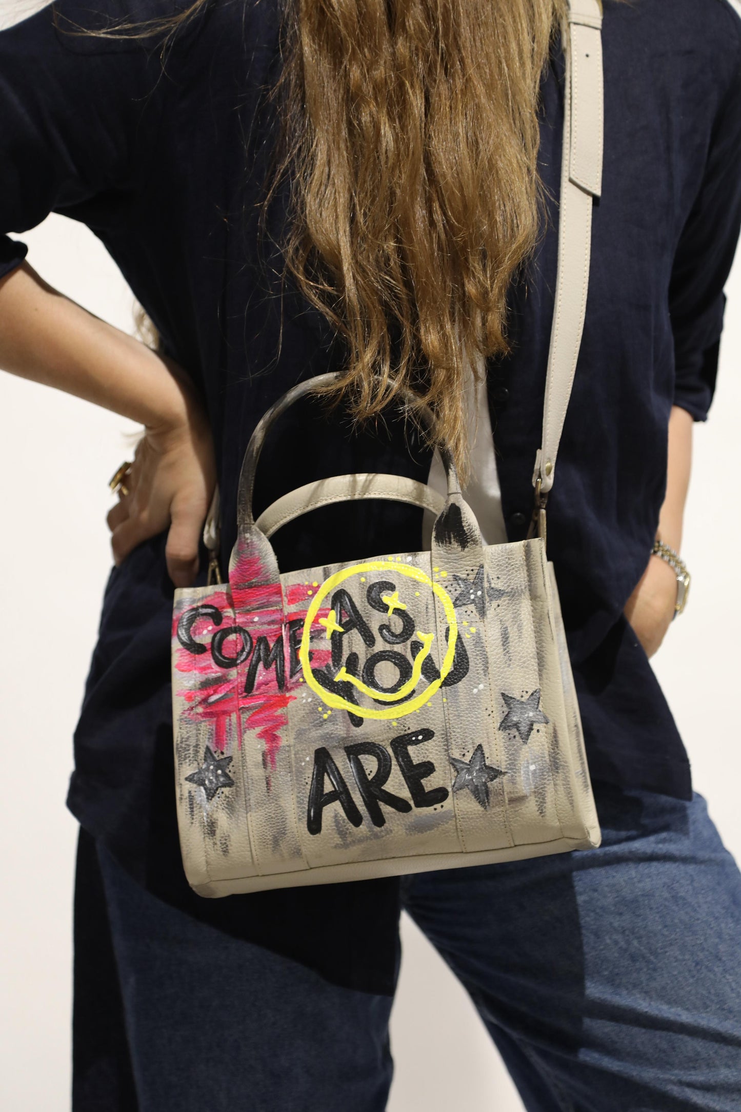 Medium Tote Bag with Handle X Come as you are