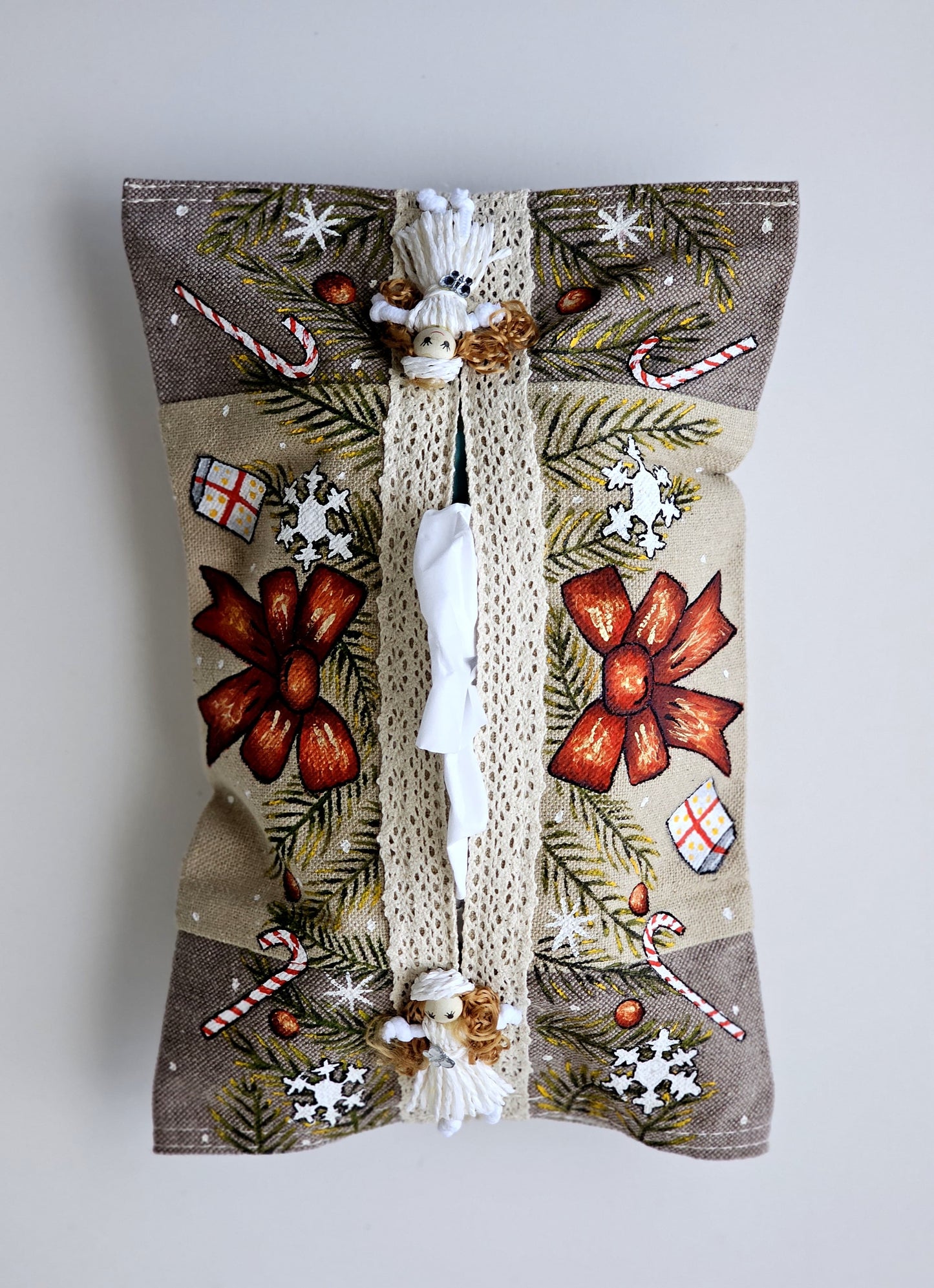 Christmas tissue covers