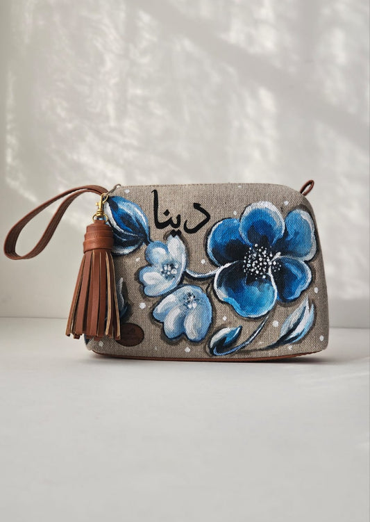 Gogo Clutch X Blue Flowers