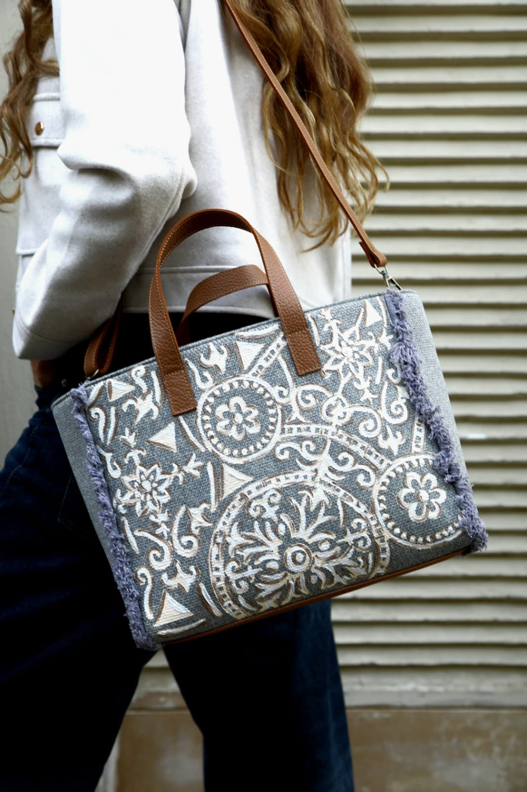 Grey Tote Bag