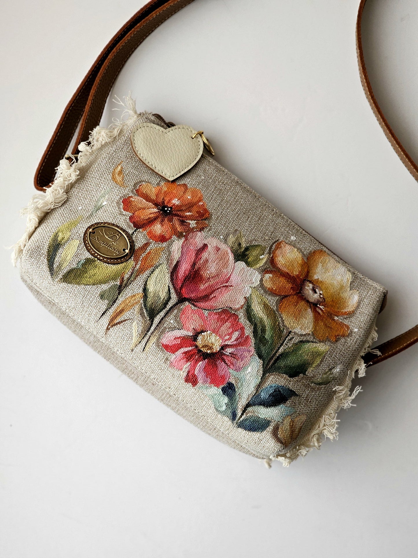 Cross Bag Flowers Design