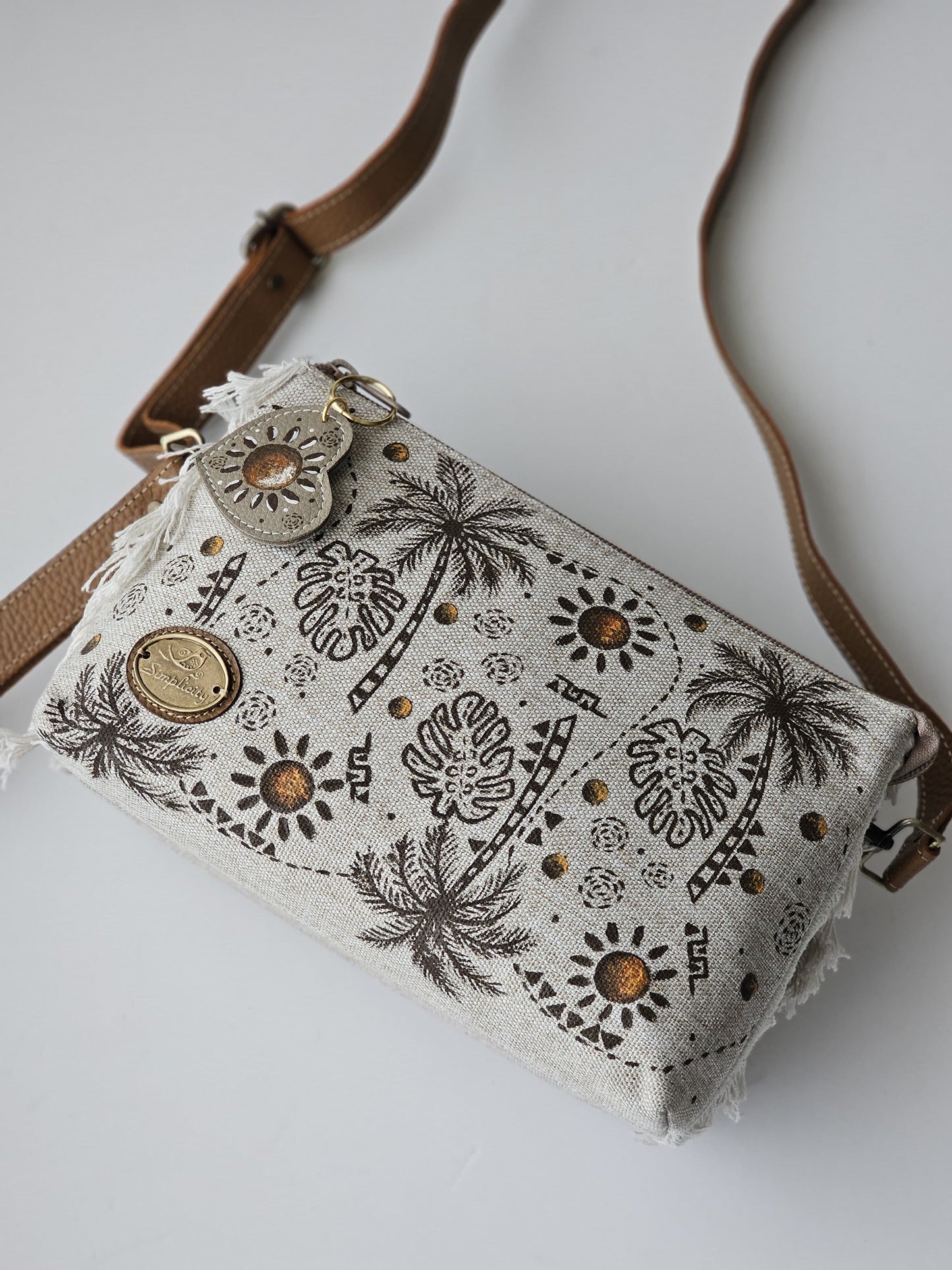 Cross Bag Palm Trees Design