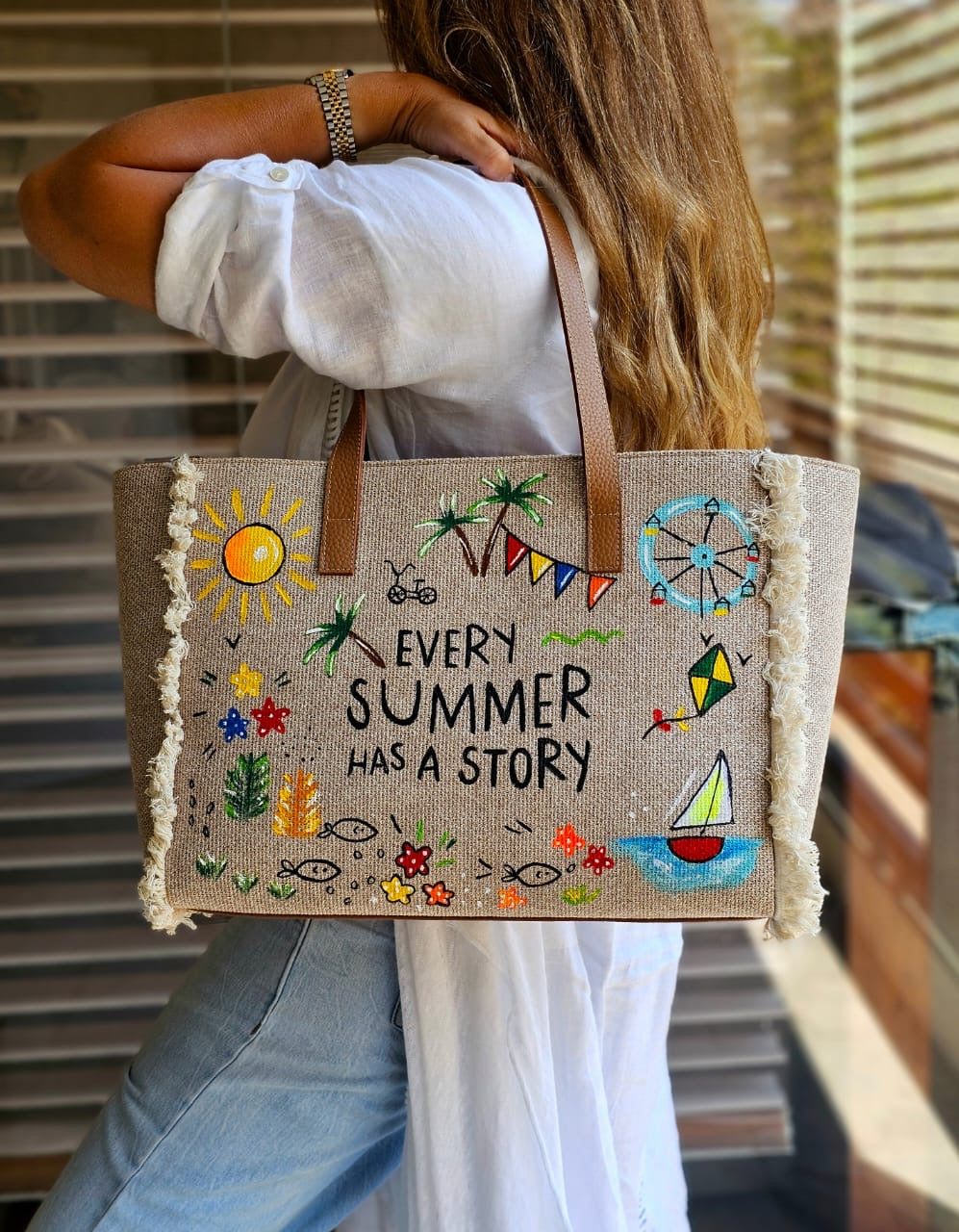 Large Beach Bag X Summer Story