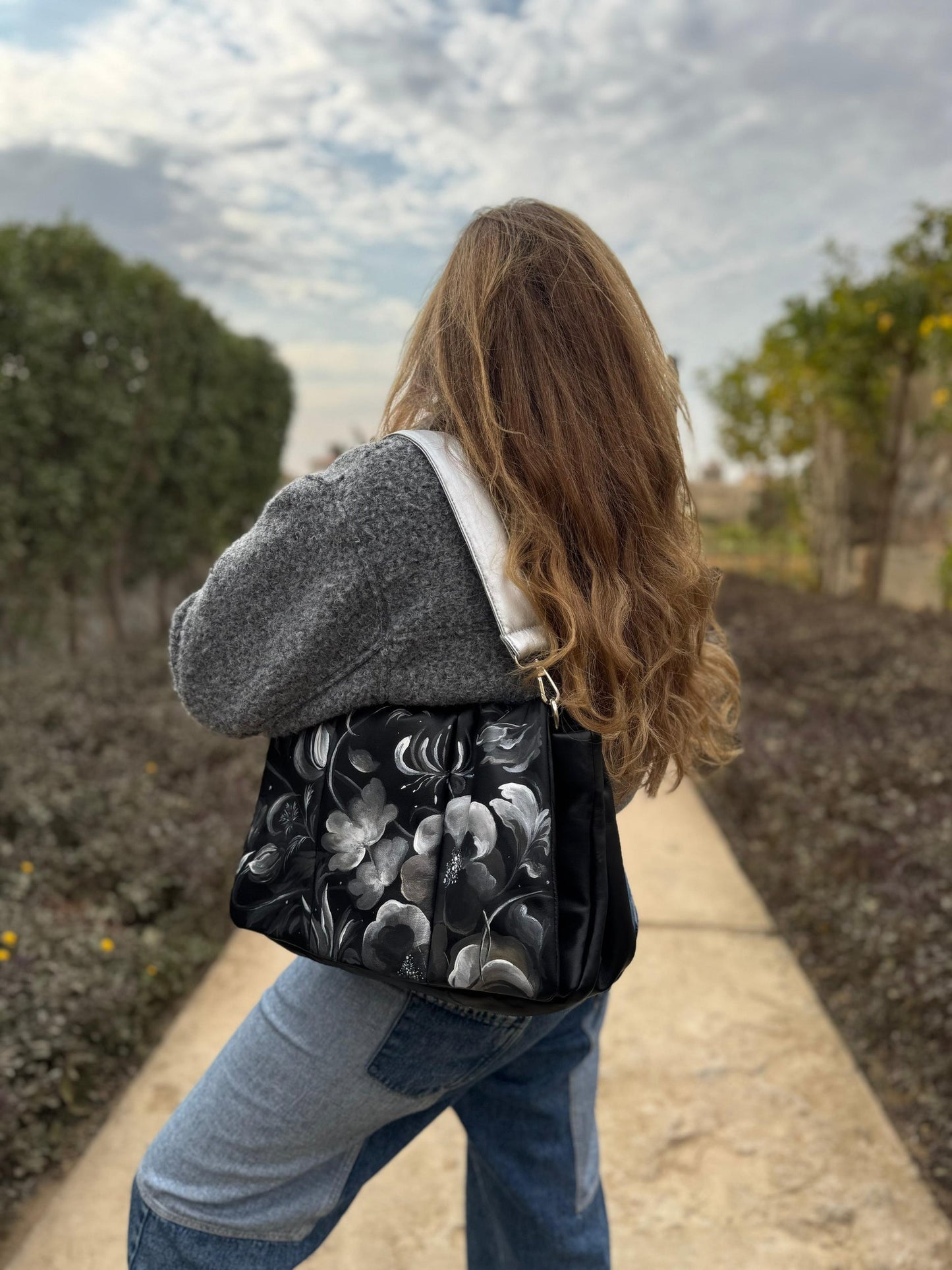 Bold leather Black X Silver