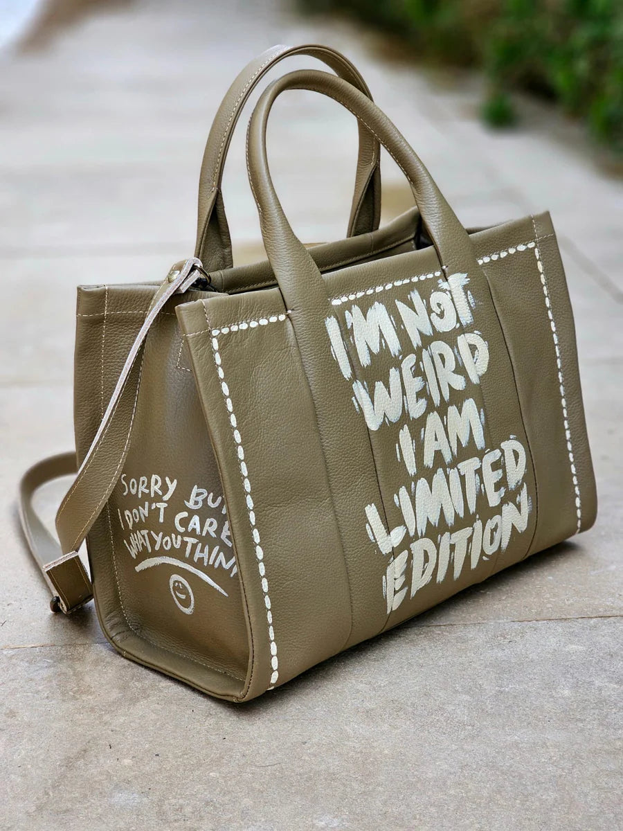 "I'm not weird I'm limited edition" Tote Bag Khaki