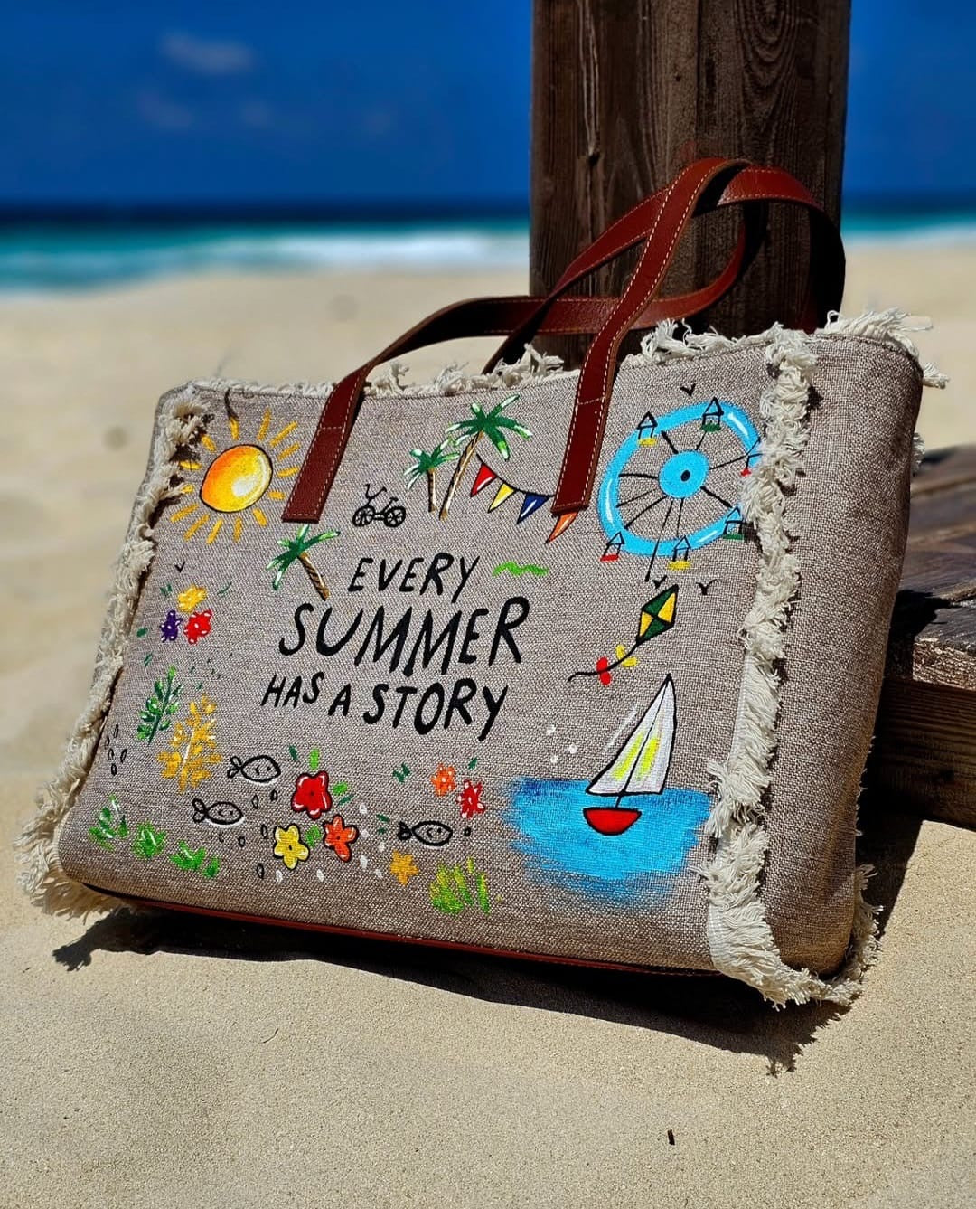 Large Beach Bag X Summer Story