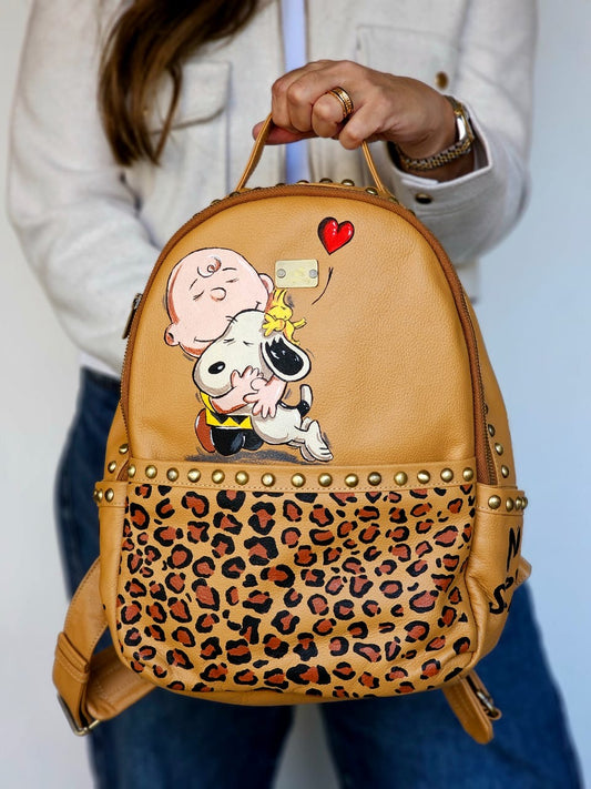 Leather Backpack Havan X Snoopy