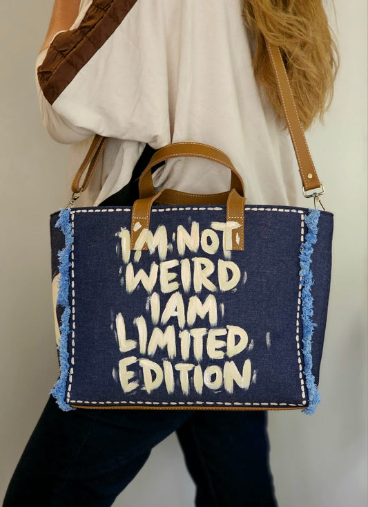 Jeans Tote Bag Jeans X Im Not Weird