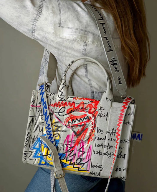 Large Tote Bag Beige X Colors