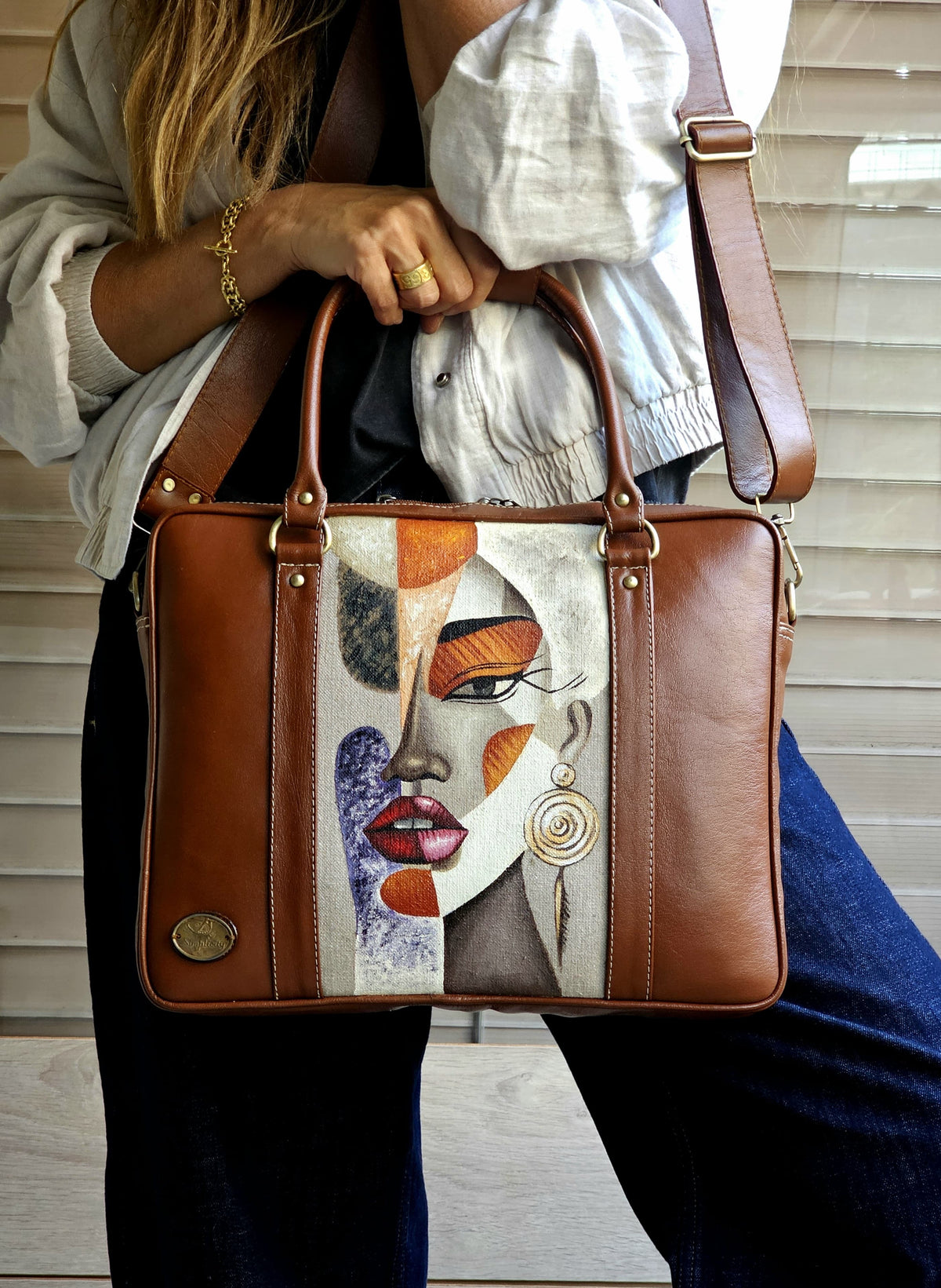 Leather Laptop Bag X Desert Muse