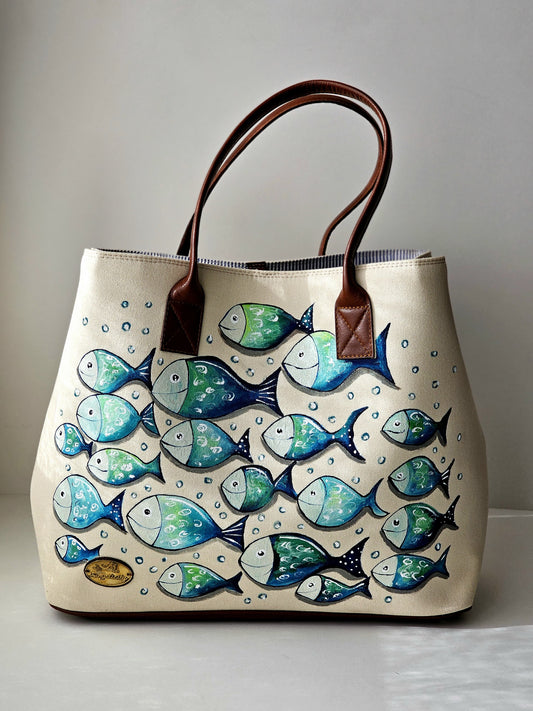 Beach Bag X Green Fish