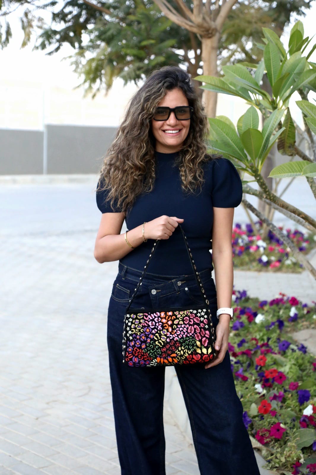 Chamois Studded Shoulder Bags