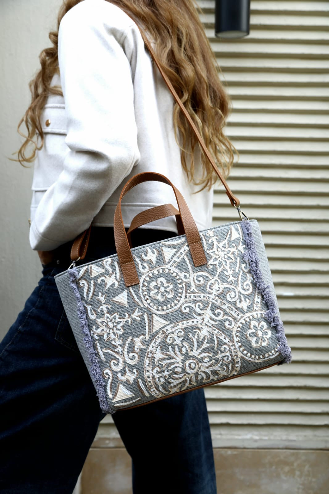 Grey Tote Bag