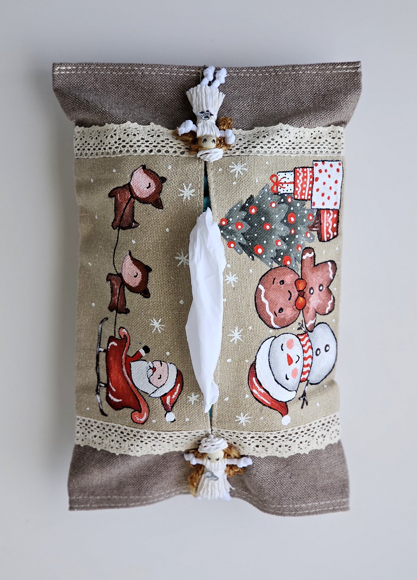 Christmas tissue covers