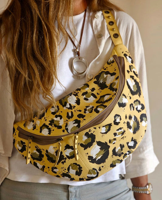 Leather Bumbag Canvas Yellow