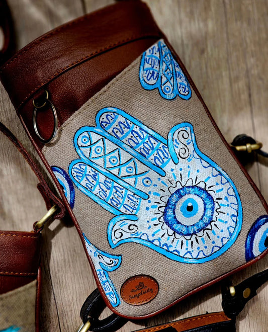 Mobile Cross Bag Canvas Blue