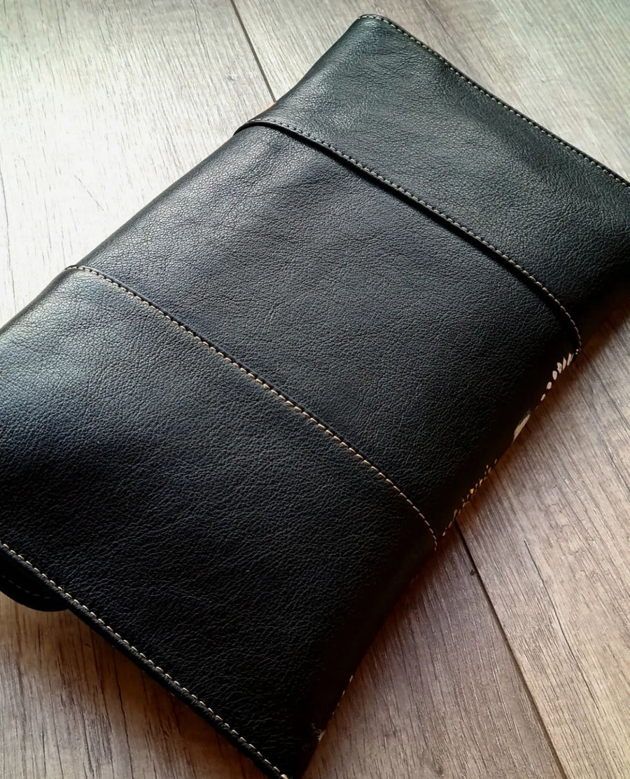 Leather Envelope Black X White