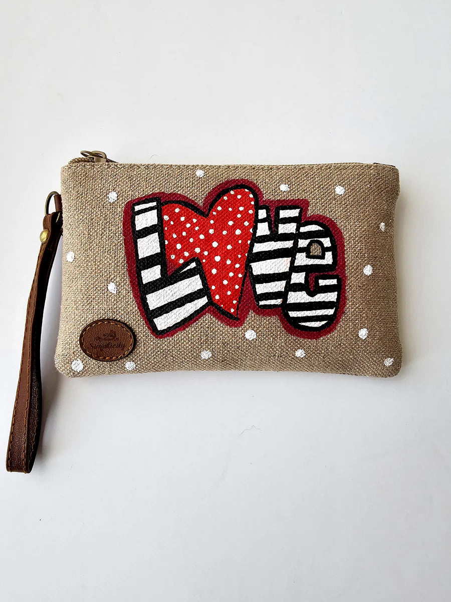 Mini Pouch Beige X Love