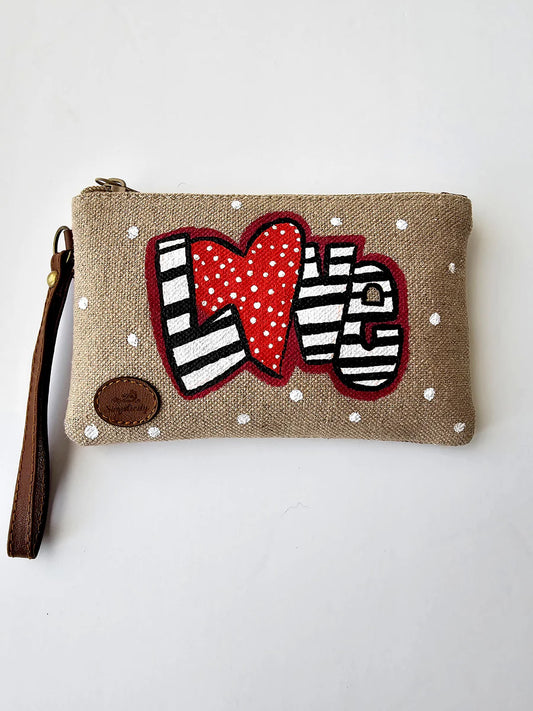 Mini Pouch Beige X Love