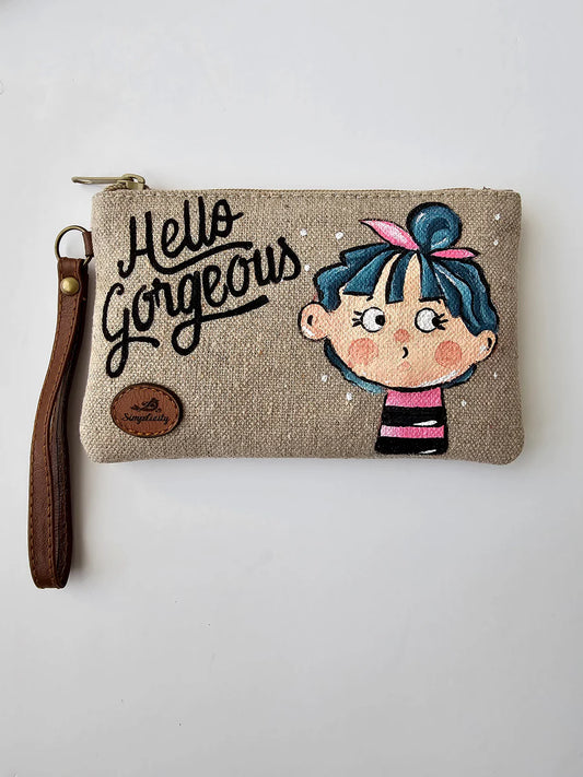 Mini Pouch Beige X Bluehair