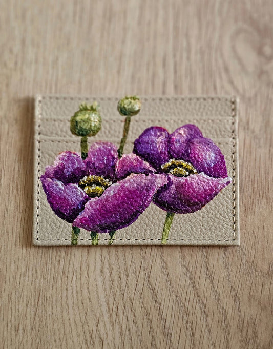 Card Holder Beige X Purple