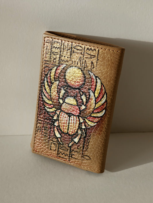 Small Leather Wallet X Ancient Beetle