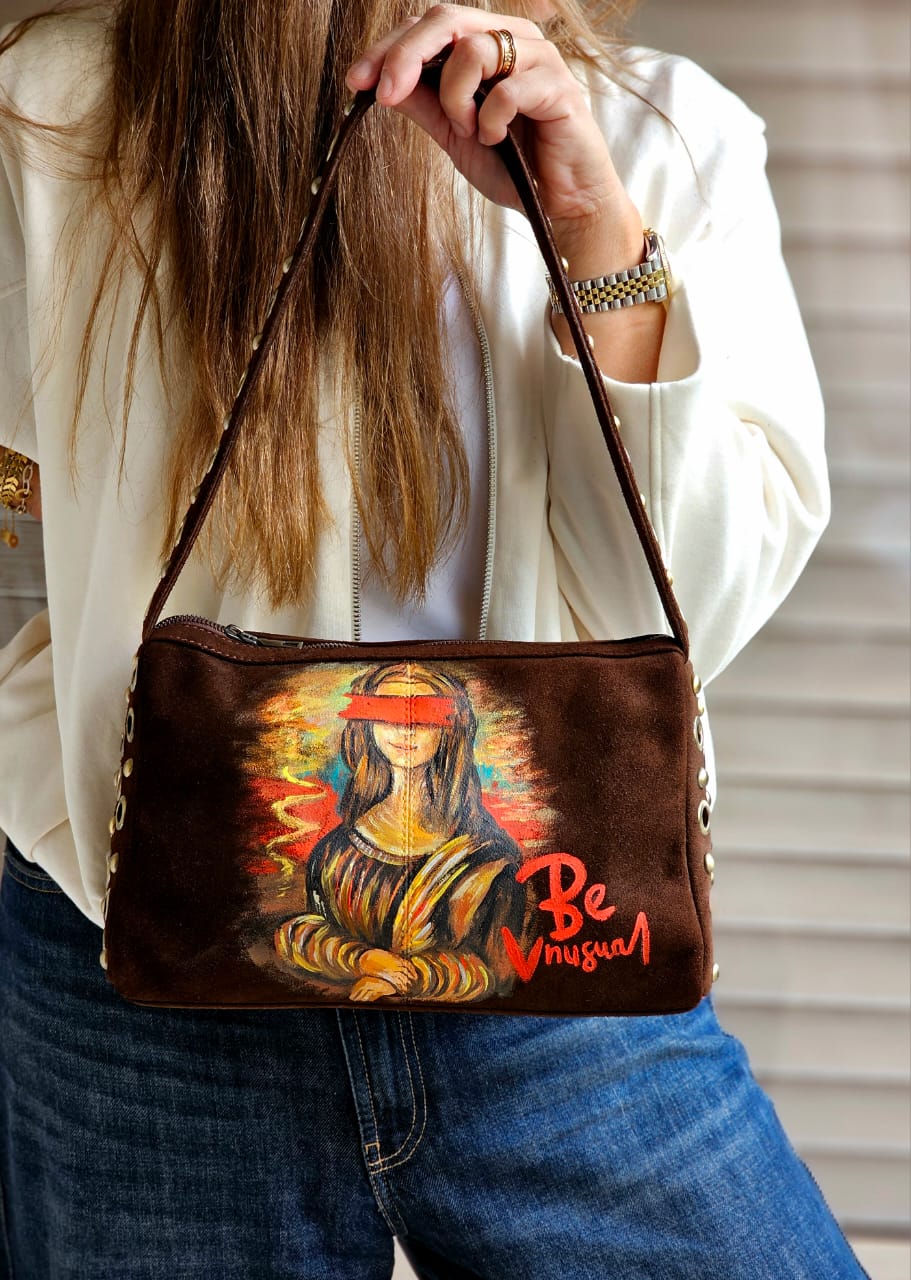 Chamois Studded Shoulder Bags