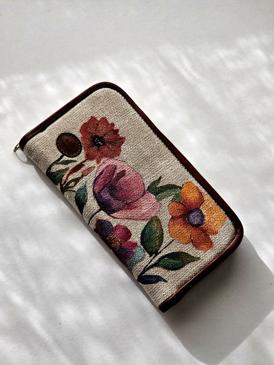 Fabric Wallet X Floral Garden