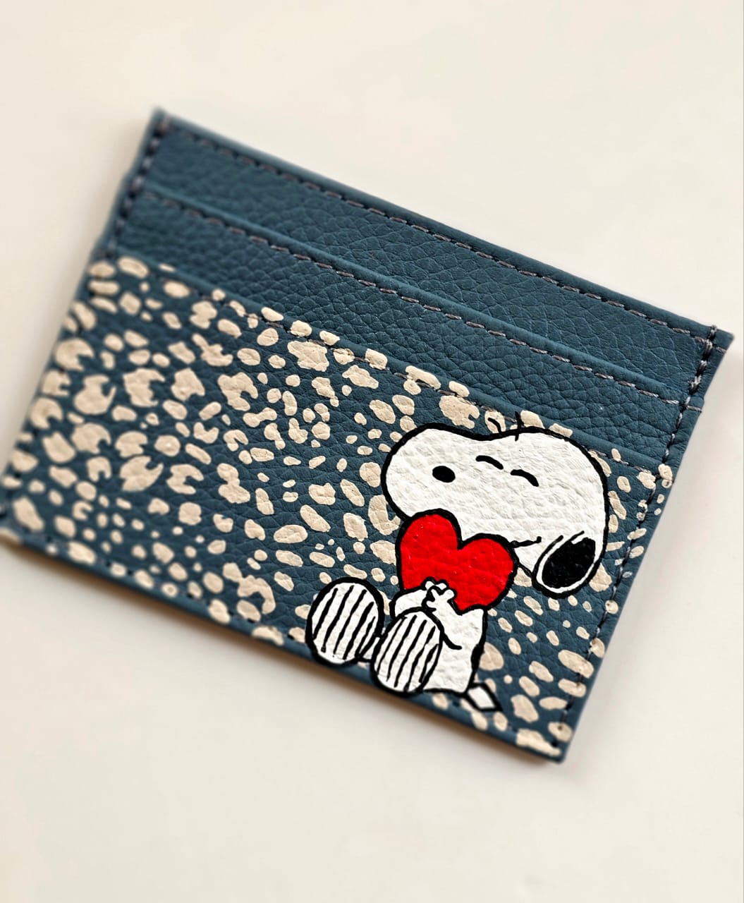Card Holder Blue Grey X Snoopy