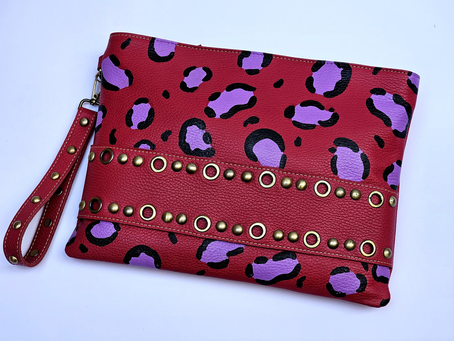Studs Clutch X Red & Purple