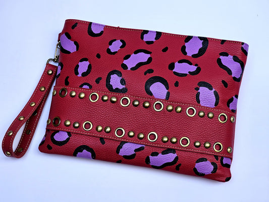 Studs Clutch X Red & Purple