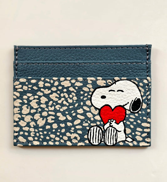 Card Holder Blue Grey X Snoopy