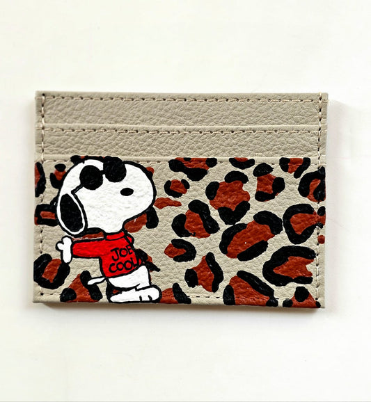 Card Holder Beige Base X Red X Snoopy