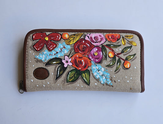 Fabric Wallet X Colorful Flowers