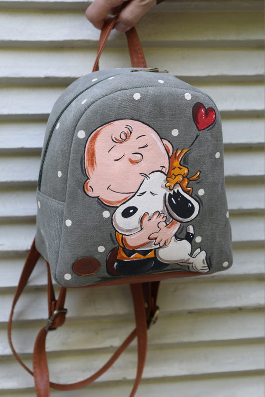Mini Backpack Grey X Snoopy Hug