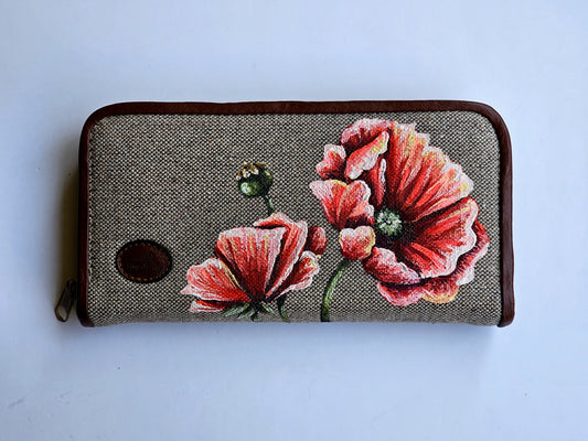 Fabric Wallet X Elegant Flower