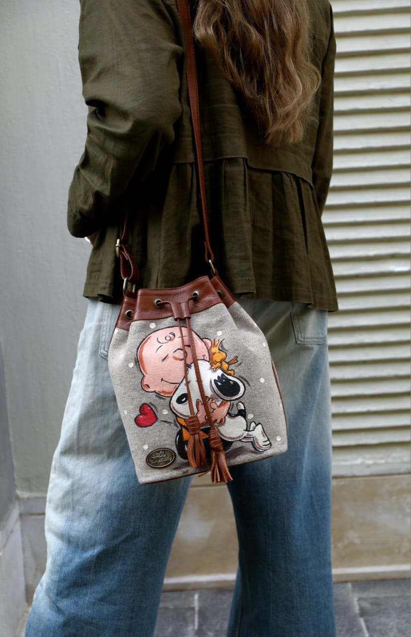 Fabric Bucket X Snoopy Hug