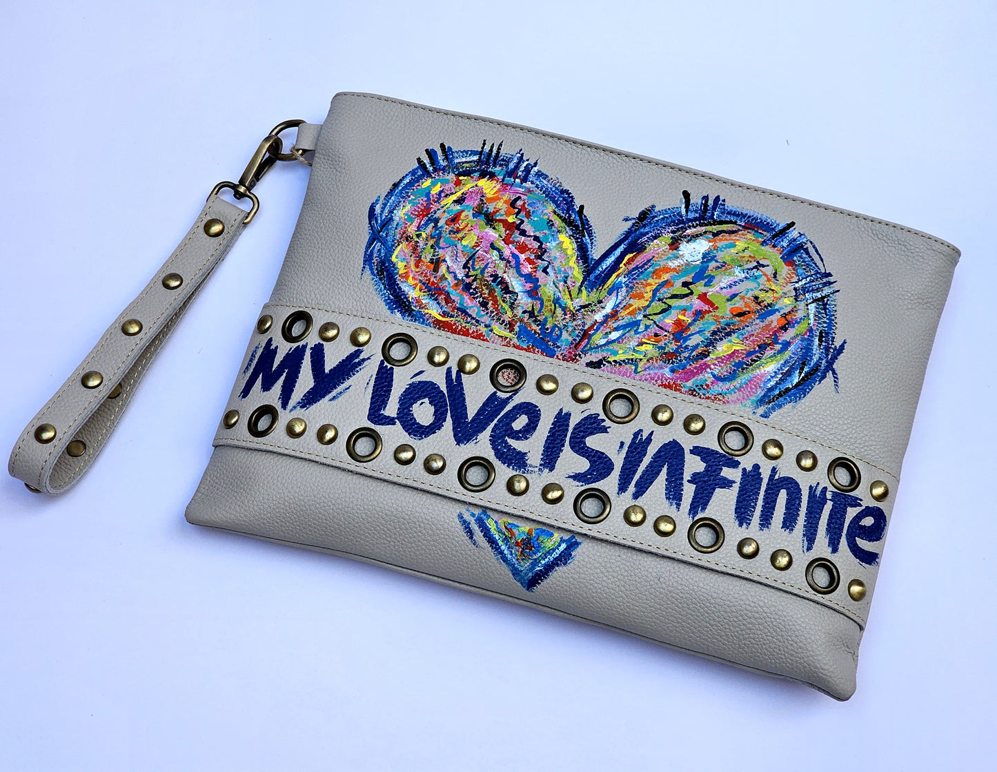 Beige Studs Clutch X Infinite Love